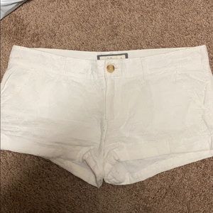 White Abercrombie shorts